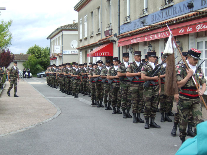 Honour guard at the Town Hall in Oradour-sur-Glane