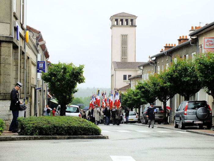 The procession from the new church to the Town Hall