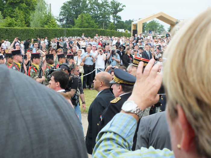 The inspection of the Colour Party at Oradour-sur-Glane in 2014