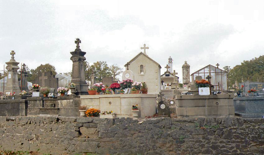 View of Oradour-sur-Glane cemetery looking north