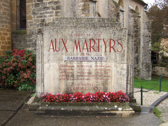 Frayssinet-le-Gélat main memorial