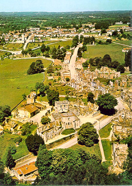 Aerial view of Oradour-sur-Glane