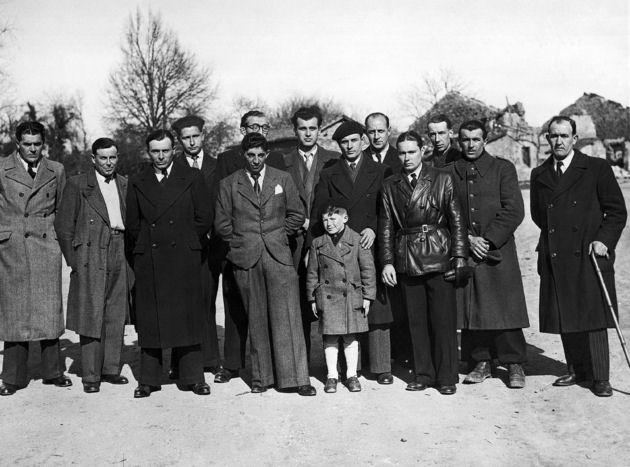 Some of the survivors of the massacre (taken in 1945)