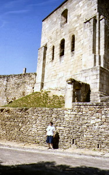 Window in Oradour church through which Madam Rouffanche jumped