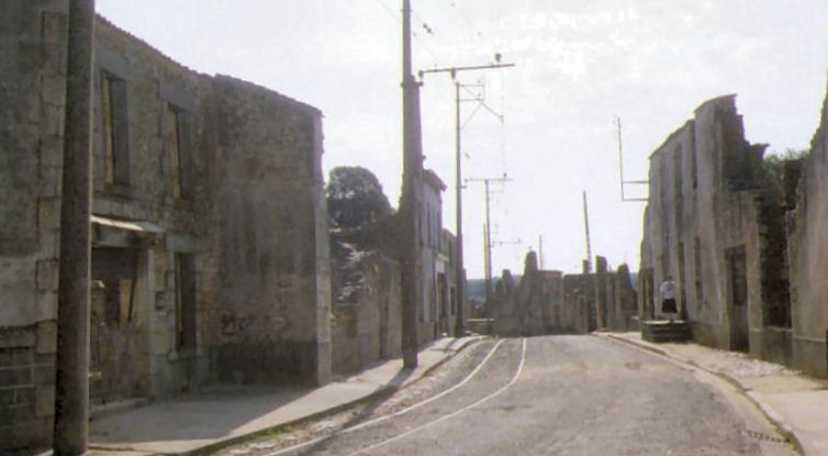 Rue Emile Desourteaux in Oradour-sur-Glane
