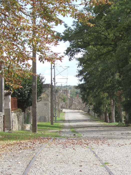 View from Maison Dupic looking down the Rue Emile Desourteaux