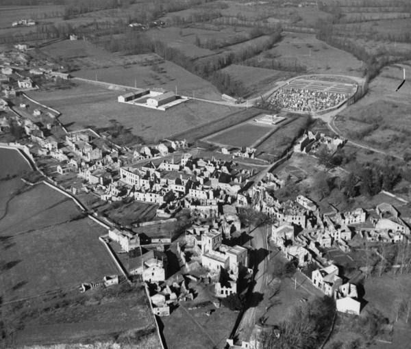 Oradour-sur-Glane aerial view dating from 1953