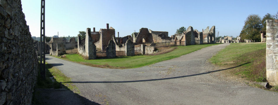 Panorama of the Champ de Foire from the cemetery road