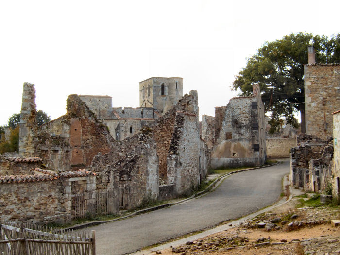 View of church from the Lorraine refugees school