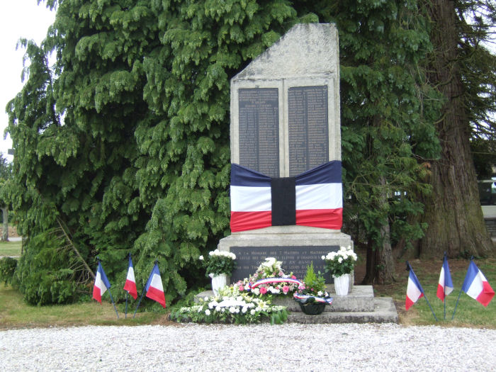 Memorial to the teachers and schoolchildren of Oradour
